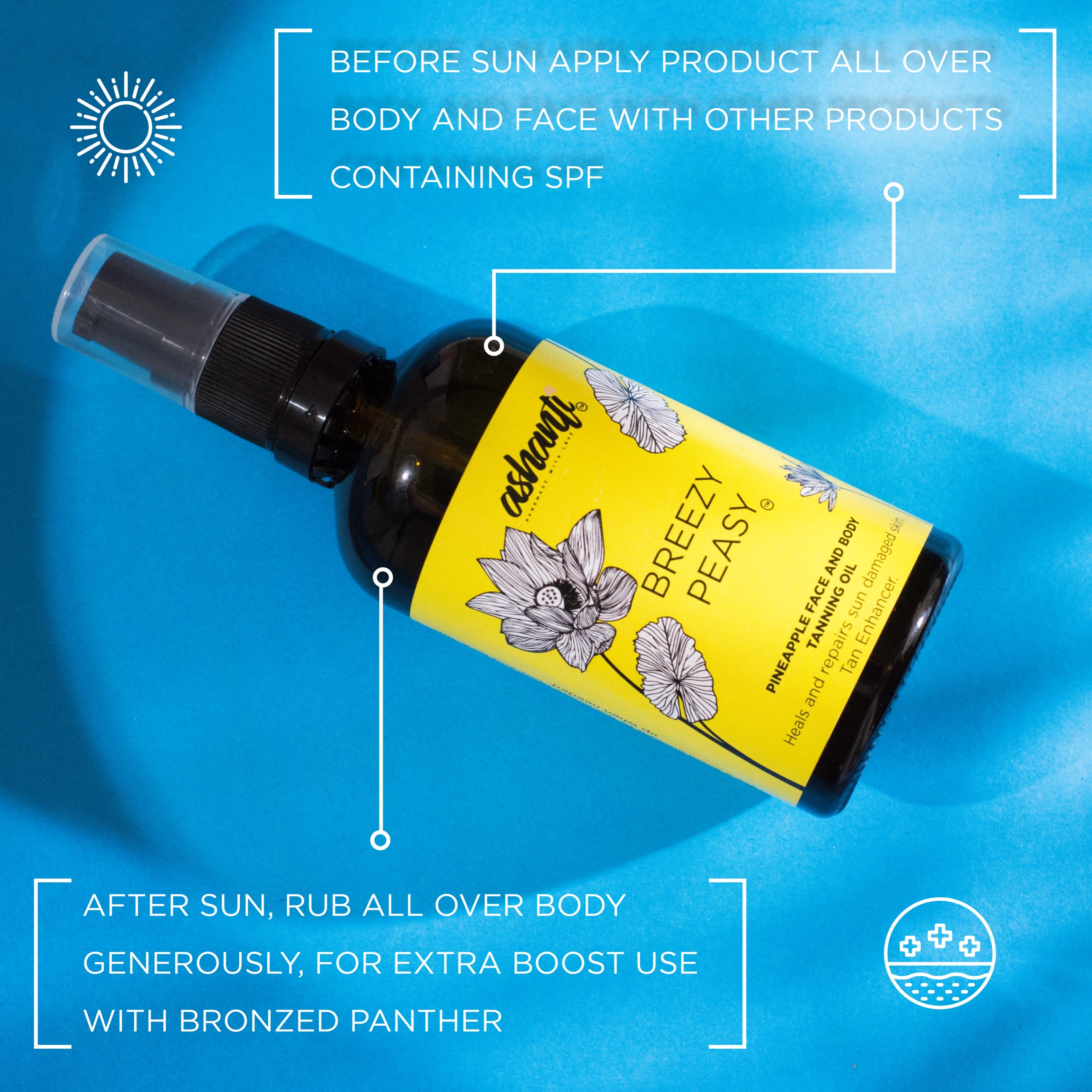 BREEZY PEASY! - PINEAPPLE FACE AND BODY TANNING OIL